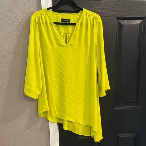 Karen Kane Vibrant Yellow Asymmetrical Tunic - Picture 1 of 4